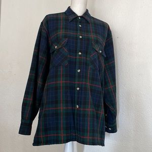 Vintage High Sierra Plaid Insulated Wool Shirt